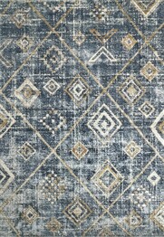 Dynamic Rugs CARLISLE 62014-035 Blue and Ivory and Gold